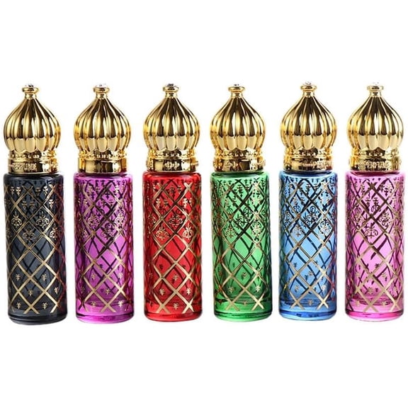 Glass Roller Bottles 8ml Essential Oil Refillable Perfume Travel Containers DIY Empty Set of 6