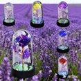 thumbnail image 1 of Glass Rose Artificial Flowers, Valentines Day Rose Eternal Rose Gift, Eternal Rose in Glass Dome Gifts for Birthday Mothers Day Christmas, by UKHBMC, 1 of 9