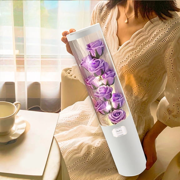 Glass Rose Artificial Flowers, Valentines Day Rose Eternal Rose Gift, Eternal Rose in Glass Dome Gifts for Birthday Mothers Day Christmas, by UKHBMC