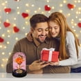 thumbnail image 1 of Glass Rose Galaxy Enchanted Light Up Flower Gift in Dome - forever Infinity Rose for Christmas Wedding Anniversary Birthday Valentine's Day, 1 of 7