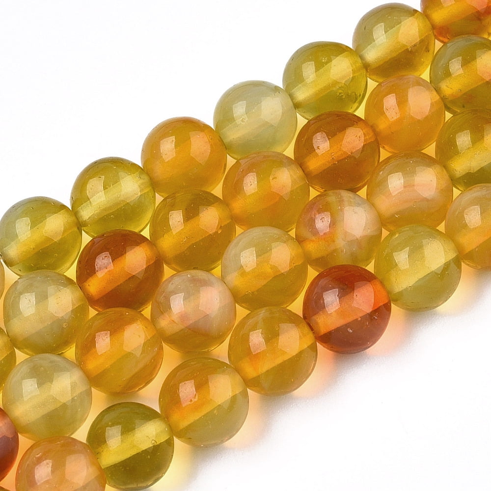 Glass Round Beads Strands Imitation Stones Round Orange 8~8.5x8mm Hole: 1mm about 46~52pcs/strand 14.17''~15.35''(36~39cm)