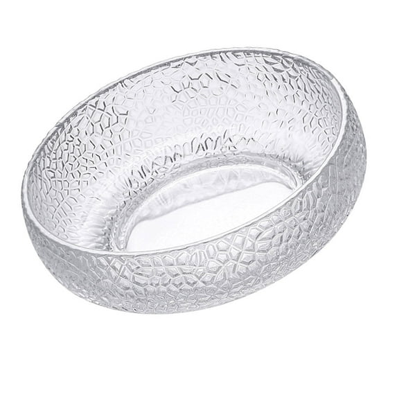 ifundom Elegant Large Glass Salad Bowl, Transparent Multi-Use Serving Bowl for Kitchen and Dining