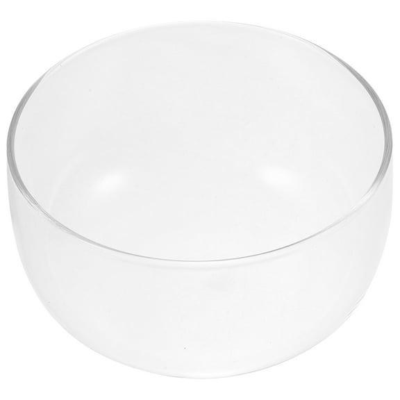 Glass Salad Bowl Transparent Heatproof Fruits Dessert Storage Bowl for Home Store (550ml)