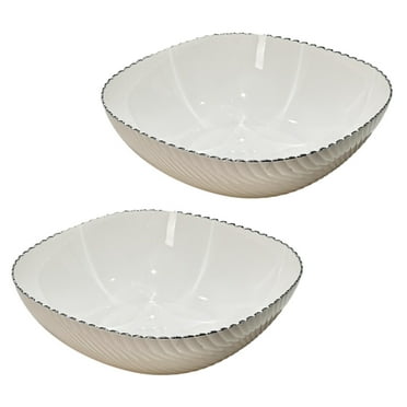 Glass Salad Plates, Fruit Plate Dessert Plate Bread Dish Plates Wedding and Party Plates, Dishwasher Safe Plates - style:style2
