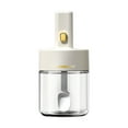 thumbnail image 1 of Glass Salt Container, Ongmies Seasoning Jar Set with Labels – Household Glass Jars with Retractable Lids, Sealed Wet-Proof Shakers for Salt & Spices, Glass Seasoning Jars, 1 of 7