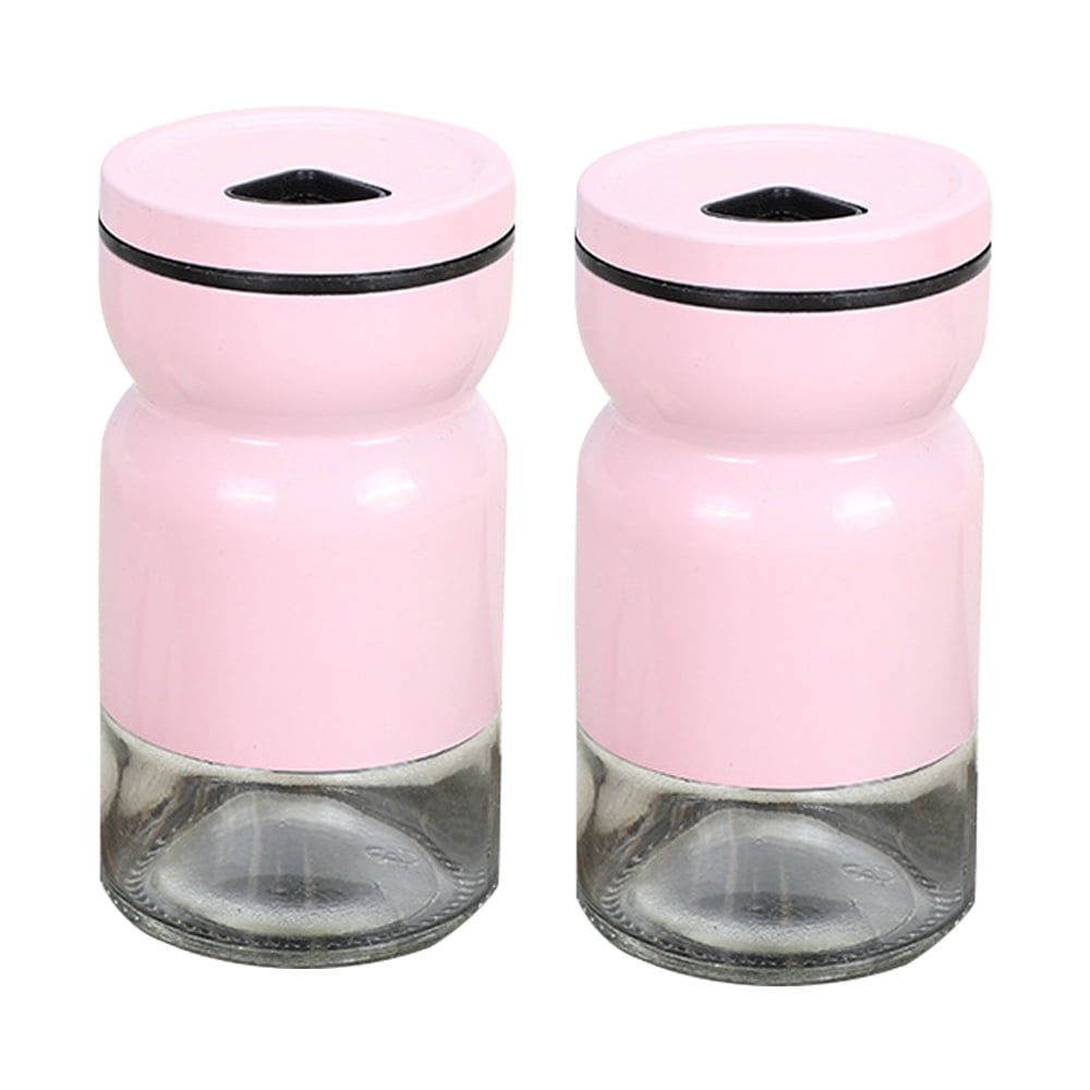 Glass Salt and Pepper Shakers Set with Adjustable Pour Holes Salt