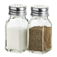 thumbnail image 1 of Glass Salt and Pepper Shakers with Stainless Steel Lids - Convenient and Stylish Seasoning Set, 1 of 2