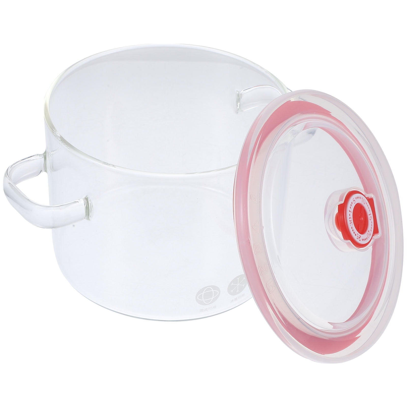 Glass Saucepan with Lid Stovetop Cooking Pot Cooking Glass Pot Clear