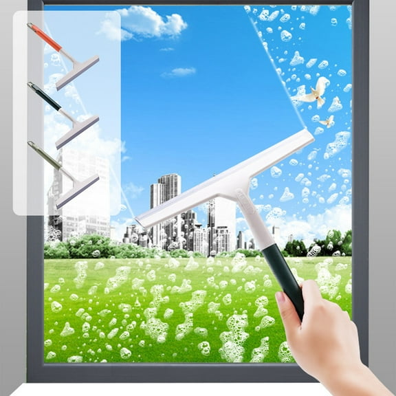 Glass Scraper Tool with Long Handle for Energy Saving Manual Cleaning Tile Walls and Windows Non-Stick Blade for Effortless Scraping and Streak-Free Results Ideal for Home Cleaning and Topliu