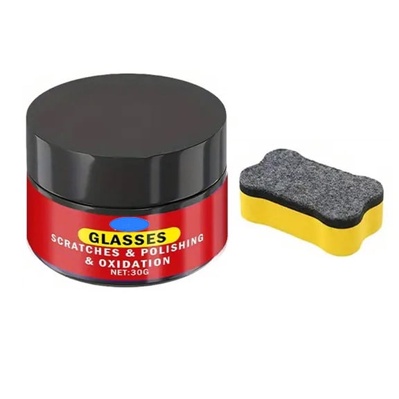 Glass Scratch Eraser, Window Scratch Remover, Vehicles Scratch Remover Polish Paste, Windshield Deep Repair Polishing Wax for Car Glass Mirrors Windows Multi Surface Restoration Use