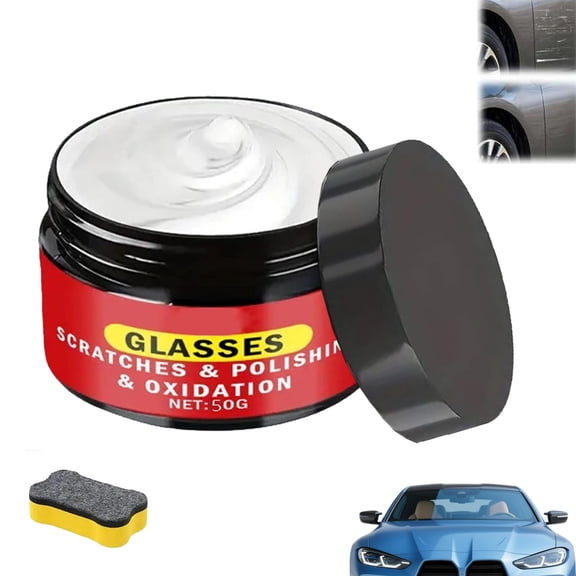 Glass Scratch Polishing & Repair Compound, 50g Universal Windshield Repair, Car Windshield Crack Repairs, No Tools Required, for Cars, Trucks, and Rvs