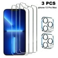 thumbnail image 1 of Glass Screen Protector for iPhone13,iPhone 13 Pro,iPhone 13 Pro Max Camera Lens Protector, Full Screen Tempered Glass Film, HD - Bubble Free - Scratch Resistant, 1 of 9