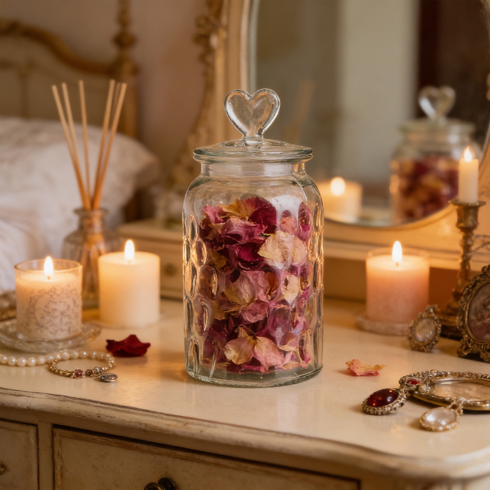 Glass Sealed Food Storage Canister, Transparent Kitchen Airtight Jar ...