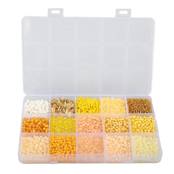 Glass Seed Beads - Gold Ombre Mix