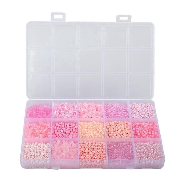 Glass Seed Beads - Pink Ombre Mix