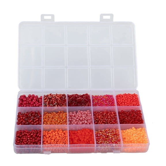 Glass Seed Beads - Red Ombre Mix