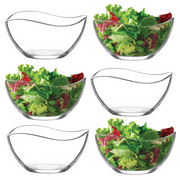 Glass Serving Bowls Set of 6, Small Round Bowls for Kitchen, 7.2 oz