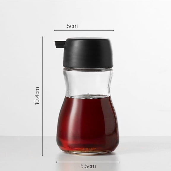Glass Sesame Oil Dispenser with Precision Volume Control Elegant Kitchen Oil Pourer Bottle for Cooking, Salad, and Stir-Fry Seasoning