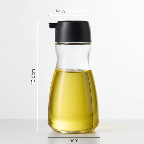 Glass Sesame Oil Dispensing Bottle with Volume Control - Ideal for Cooking and Seasoning
