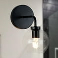 thumbnail image 1 of Glass Shade Single Head Wall Light Round with Black Modern Outdoor Indoor Sconce for Bed&Livingroom, 1 of 10
