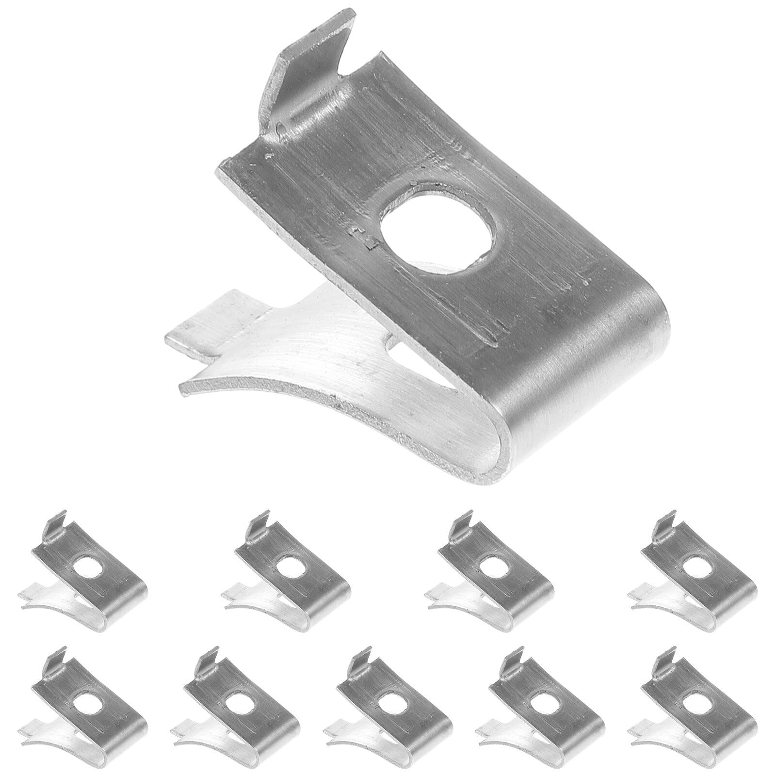 Glass shelf brackets 10pcs Shelf Bracket Clips Stainless Shelf Supports Clips Pilaster Shelf