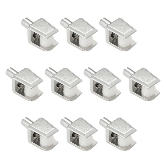 Glass Shelf Brackets Adjustable Zinc Alloy Glass Clamp Clip Shaft Mount for 5-8mm Thick 10Pcs