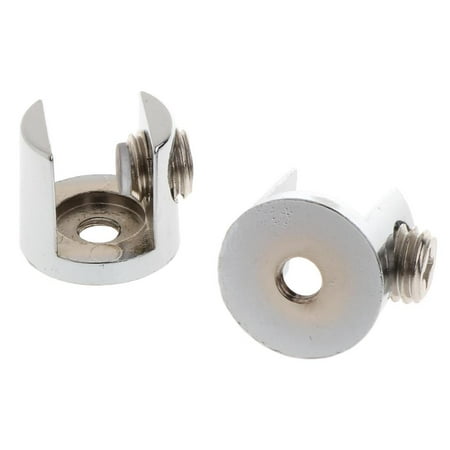 Glass Shelf Brackets, Alloy Glass Clamp 2 Pack Adjustable, Polished, for 6mm-12mm Glass - as described C