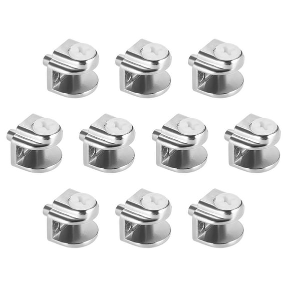 Glass Shelf Brackets Glass Clamp Clip Shaft Mount for 5-8mm, Type-02, 10Pcs