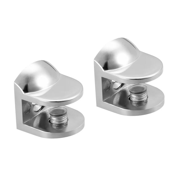 Glass Shelf Brackets Zinc Alloy Glass Clamp Clip for 8-10mm, Type-04, 2Pcs