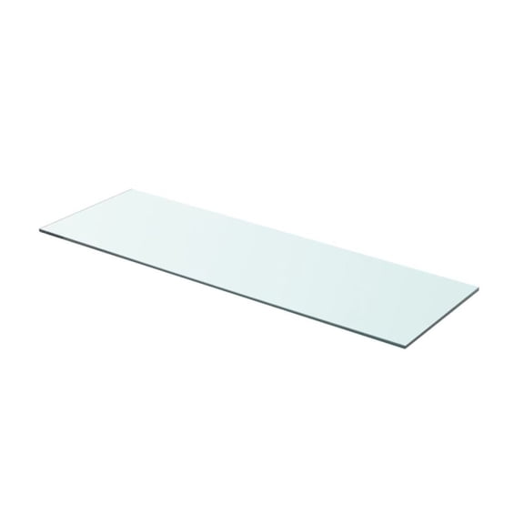 Glass Shelf Panel 31.5x9.8 inch - Clear Tempered Glass Slatwall Shelves - Durable Display Shelf for Home & Shop - 33lb Capacity Transparent