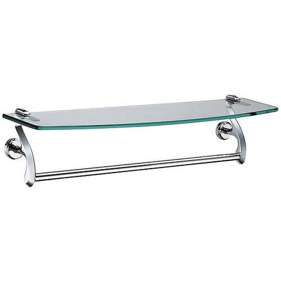 Glass Shelf With Towel Bar