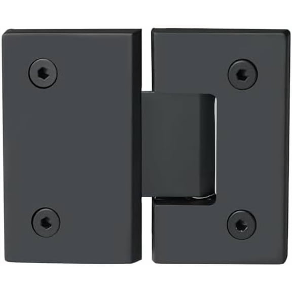 Glass Shower Door Hinges, 180 Degree Shower Door Hinges for Glass Doors,Heavy Duty Stainless Steel Cabinet Hinges,Frameless Shower Doors Hardware Replacement Part,Black