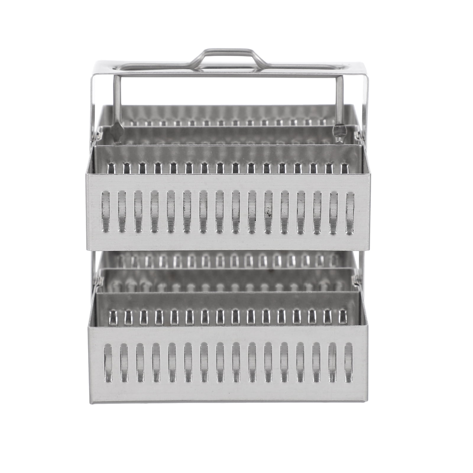 Glass Slides Rack Stainless Staining Rack 30 Positions Microscope