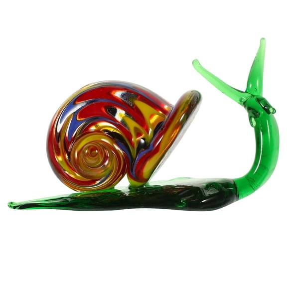 Glass Snail Figurine Desktop Snail Decorative Snail Animal Ornament Home Table Decoration