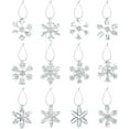 thumbnail image 1 of Glass Snowflakes Ornaments 12 Pcs - Clear Glass Christmas Ornaments 2.5" Hanging Snowflake Ornaments for Christmas Tree Winter Wonderland Decoration by 4E's Novelty, 1 of 1