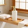 thumbnail image 1 of Glass Soap Dispenser, 350ml Luxury Gold Refillable Pump Bottle, Hand Wash Dispenser, Glass Pump Bottle for Kitchen Bathroom Shampoo Lotion 7.48x2.52x2.52in, 1 of 6
