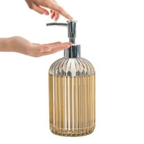 Glass Soap Dispenser, Clear Hand Soap Dispensers with Pump, Refillable Foaming Soap Bottle, Empty Manual Soap Dispenser for Kitchen, Bathroom, Countertop