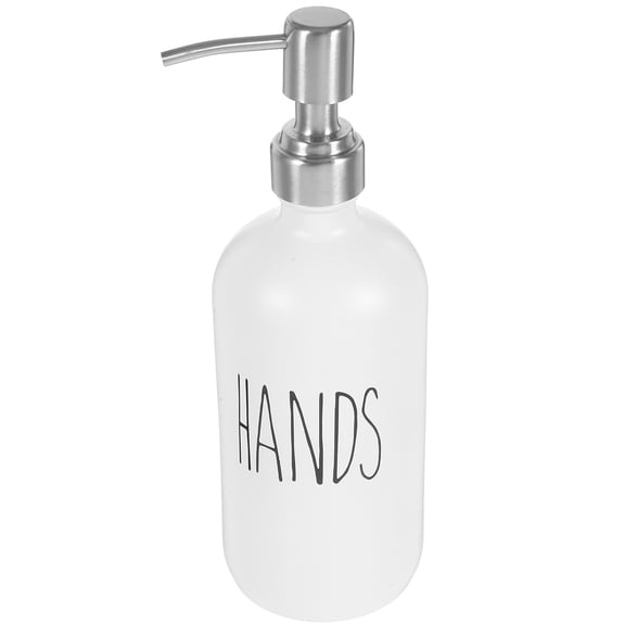 Raindrops Glass Jars With Pump Dispenser Soap Dispenser White Glass 1Set