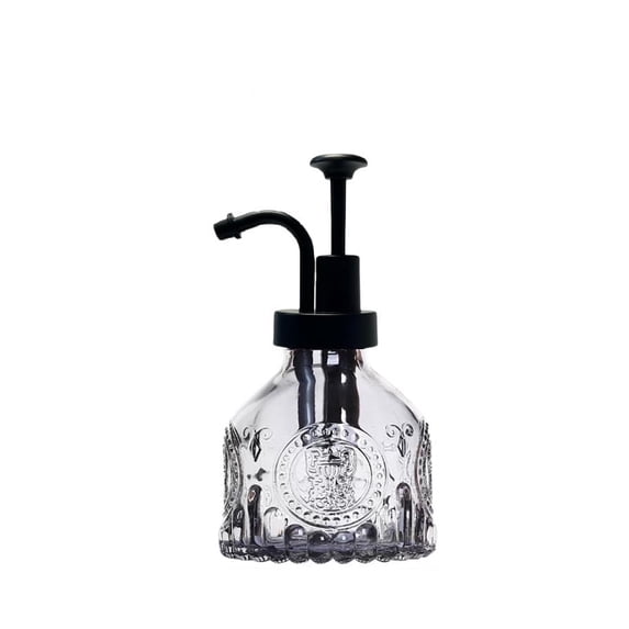 Vintage Soap Dispenser for Bathroom,Glass Kitchen Soap Dispenser with Pump,Farmhouse Antique,Cute Small Liquid Hand Soap Pump, Rustic Decorative