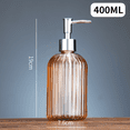 Glass Soap Dispenser with Pump, 400 ml Liquid Soap Dispenser for