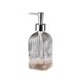 thumbnail image 1 of Glass Soap Dispenser with Vertical Stripe Pattern Refillable Liquid Dispenser for Hand Soap Shampoo and Lotion to Elevate Bathroom and Kitchen Countertop Decor, 1 of 6