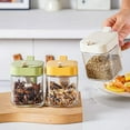 thumbnail image 1 of Glass Spice Jar with Airtight Flip Lid – Small Glass Spice Container to Keep Spices Dry, Easy One-Hand Use, Kitchen Pantry Organizer for Home or Camping, 1 of 6