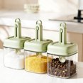 thumbnail image 1 of Glass Spice Jar with Telescopic Spoon | Airtight Seasoning Storage Container for Kitchen Countertop | Moisture-Proof Clear Spice Box for Herbs, Pepper | 5.4x2.8x2.8 inch Kitchen Pantry Organizer, 1 of 6