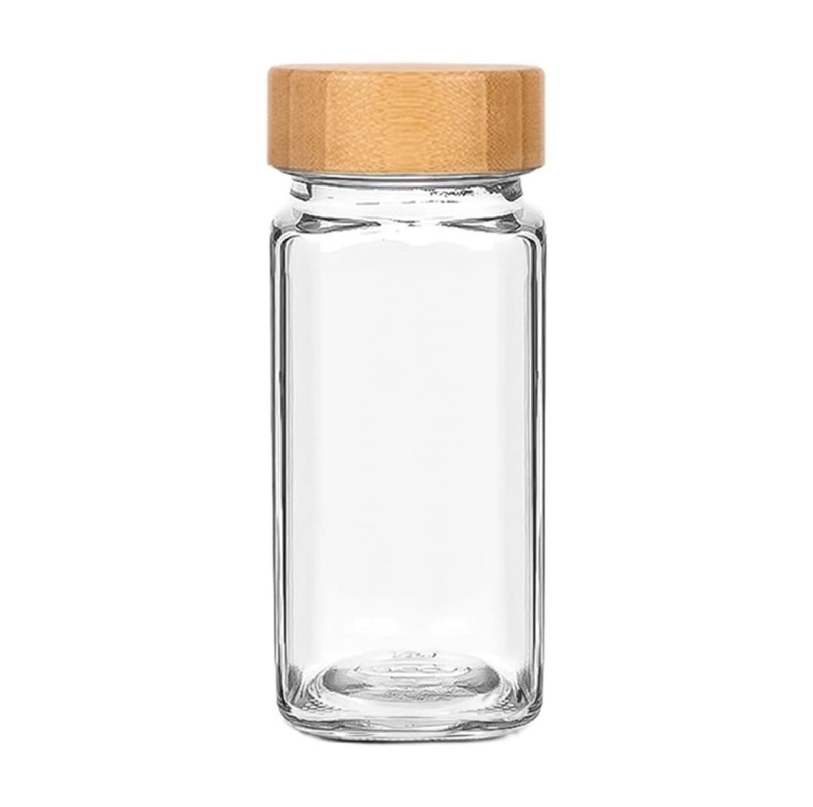 Glass Spice Jars with Bamboo Airtight Lids - (4 Pack) - 4 oz Square ...