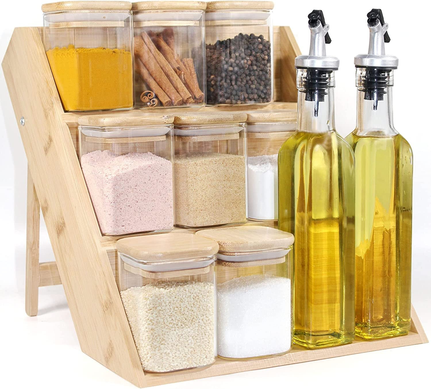 https://i5.walmartimages.com/seo/Glass-Spice-Jars-Bamboo-Lids-Urban-Green-Set-Olive-Oil-Bottles-Rack-Stand-Square-Sized-Jar-Set-Organizer-Kitchen-Countertop-Small_75810dd3-5754-4d18-a13c-ed85f0a7d7ae.6110baa45e67e8d0cd31a83bf1cde735.jpeg