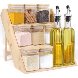 NIUBEE Spice Drawer Organizer, 4Tier Clear Acrylic Expandable From 13 to  26 Seasoning Jars Drawer Insert, Kitchen Drawer Spice Rack Tray for  Cabinet/Countertop (Jars Not Included) 