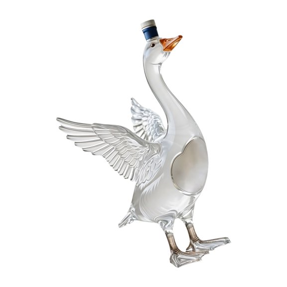 Glass Spirits Bottle Bird Shaped Decanter, Transparent Liquor Display Container for Home Beverage Shelf, Hosting Table and Present Use
