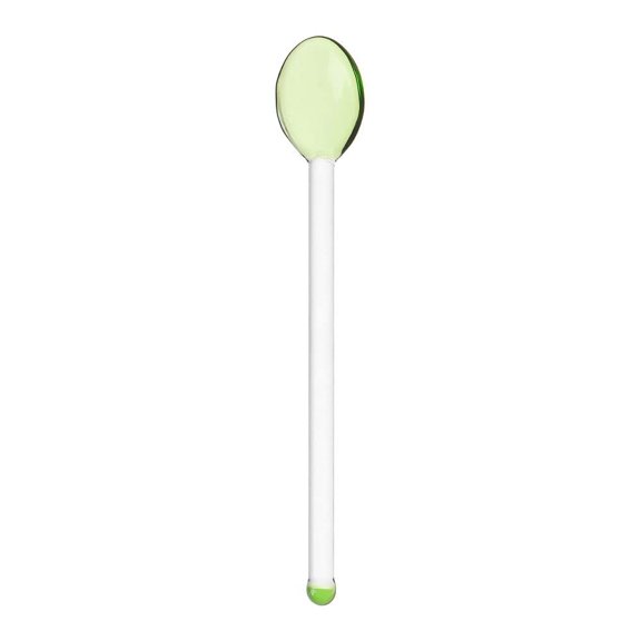 Glass Spoons, Clear Coffee Spoon,Stirring Rod Mixing Spoon Bar Swizzle Stick for Salt Sugar Tea Cocktail Cold Drink Appetizers Desserts