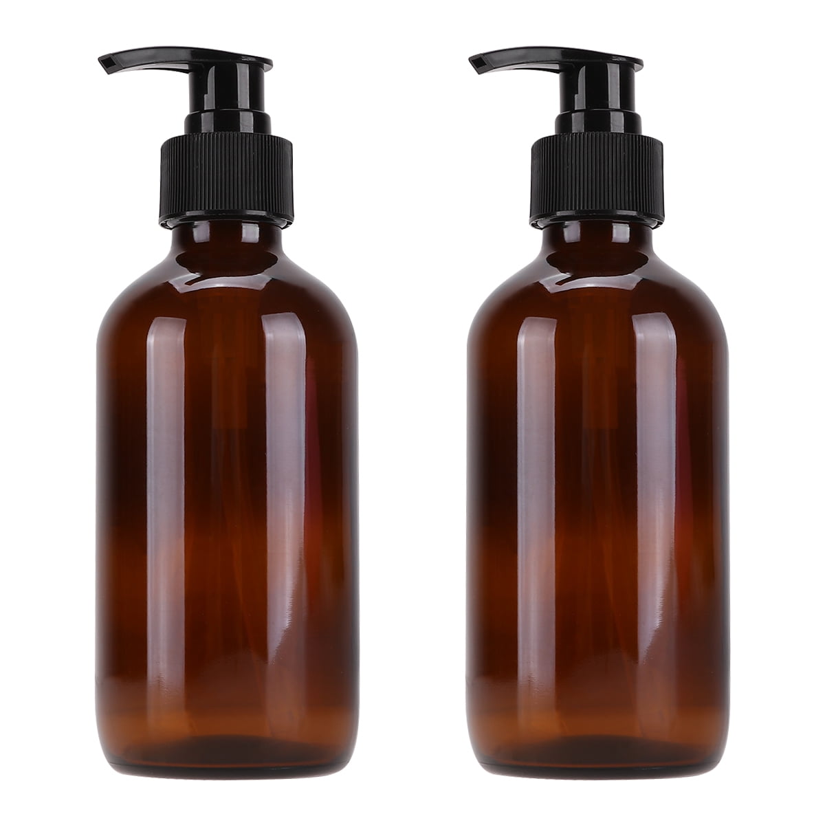 Glass Spray Bottles Refillable Containers: 250ml Empty Round Bottles Essential Oil Dispenser Pump for Travel Home Lotions Soaps