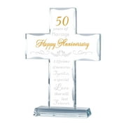 Ywhl Crystal Religious Glass 50th Wedding Anniversary